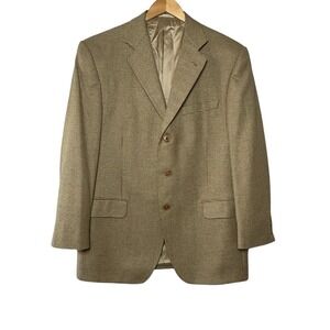 Lubiam 1911 Bari Men's Blazer 41C Silk Wool Houndstooth Sport Coat Made In Italy